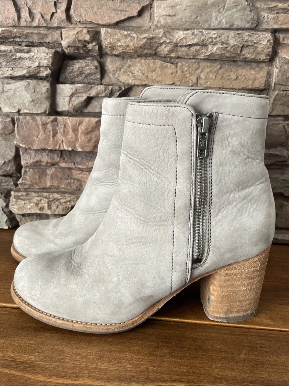 🤍🩶Frye Addie Leather Boots 7 -STONE-